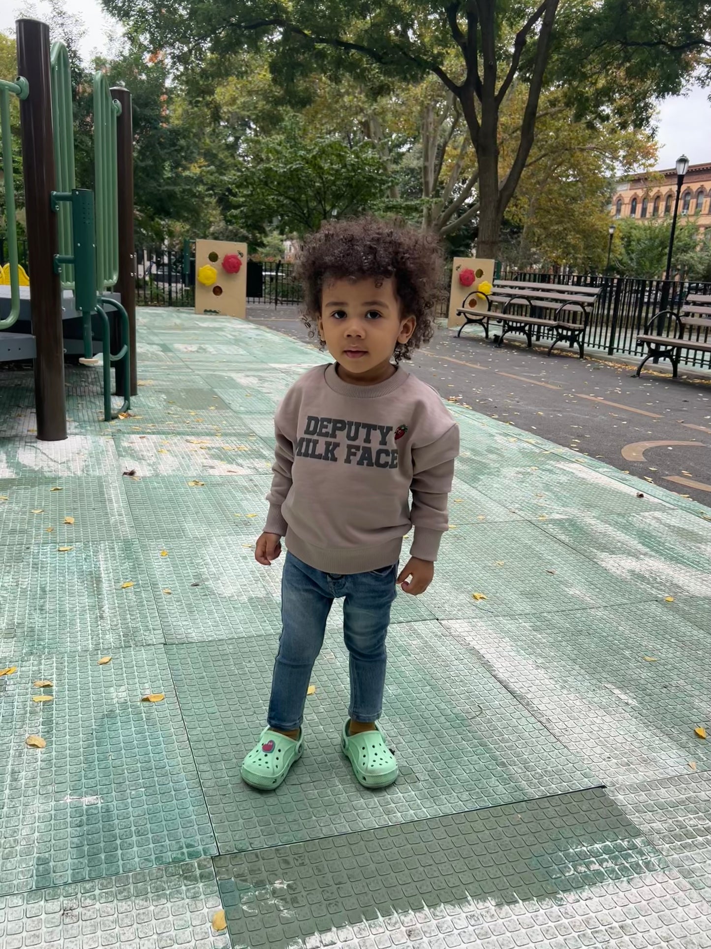 Adorable ‘Deputy Milk Face’ Crewneck for Kids