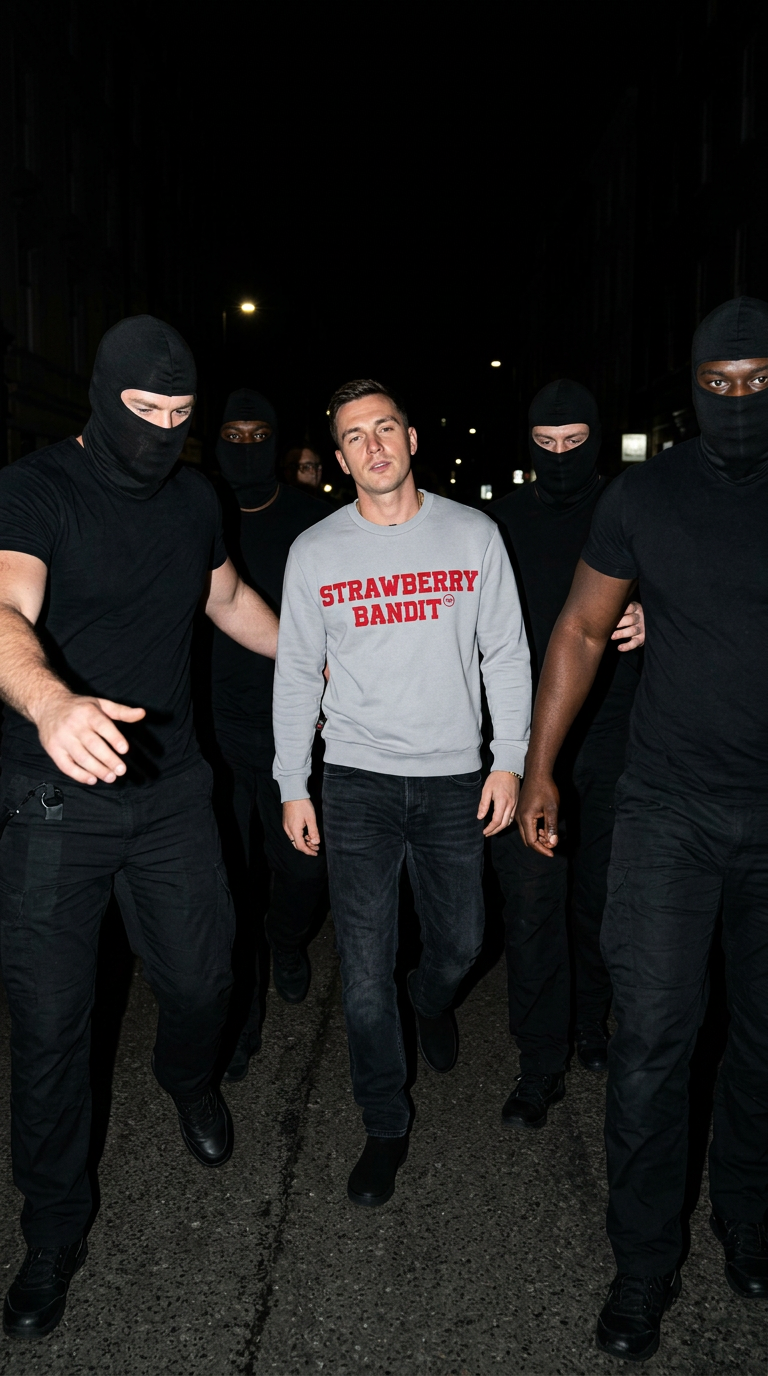 Strawberry Bandit Sharkskin 400 GSM heavyweight cotton crewneck sweatshirt – structured unisex fit