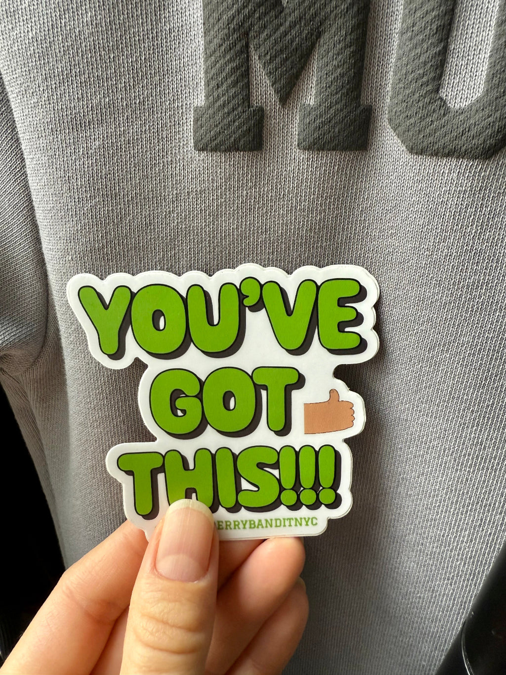 Colorful "YOU’VE GOT THIS!!!" sticker by Strawberry Bandit featuring bold lettering and vibrant design on a clear background.